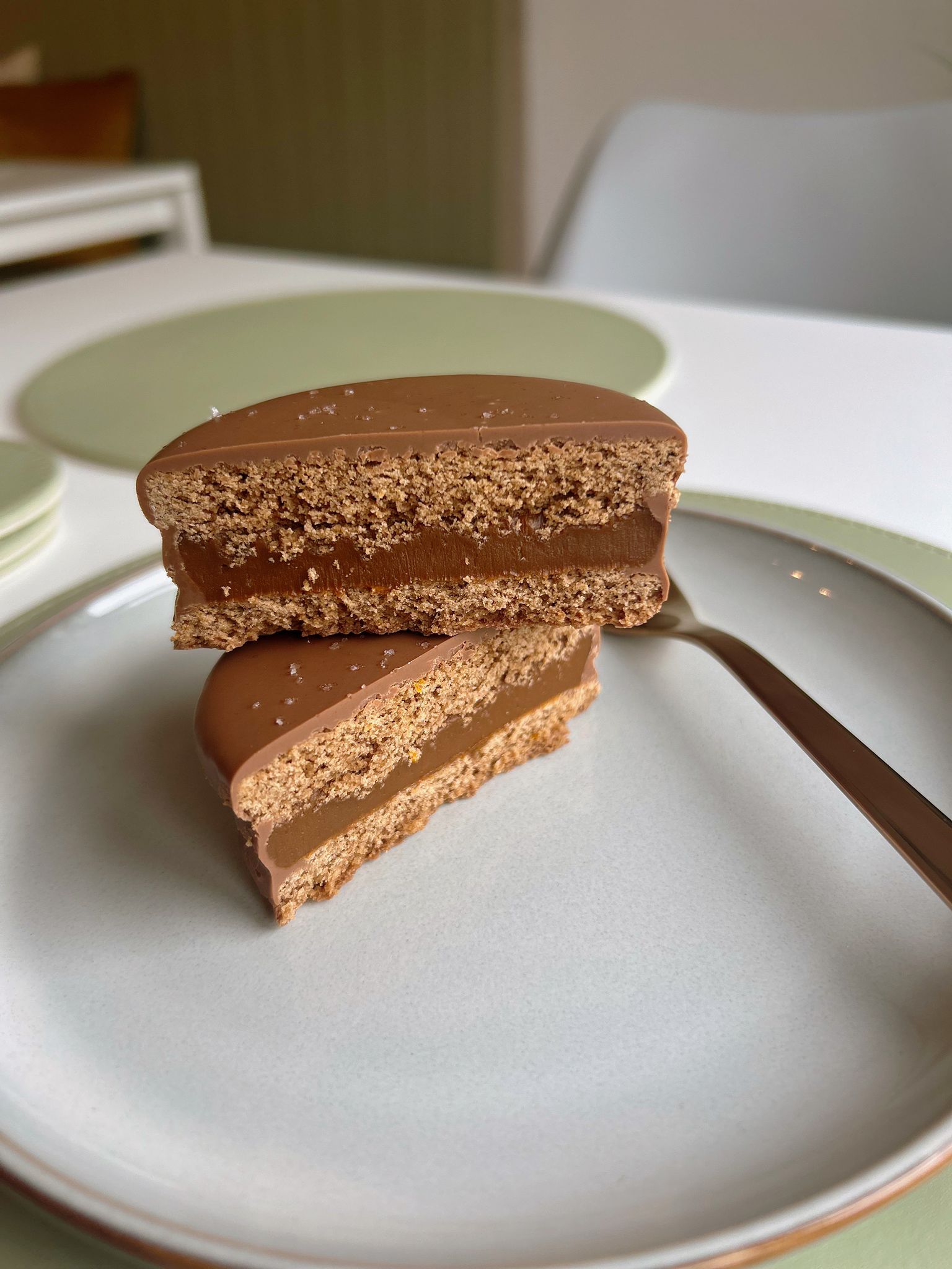 Alfajores (Argentine style chocolate covered, caramel filled biscuits) - Bácús Cafe