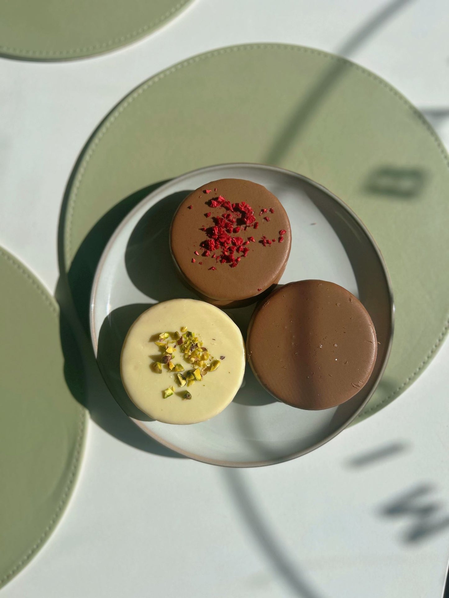 Alfajores (Argentine style chocolate covered, caramel filled biscuits) - Bácús Cafe